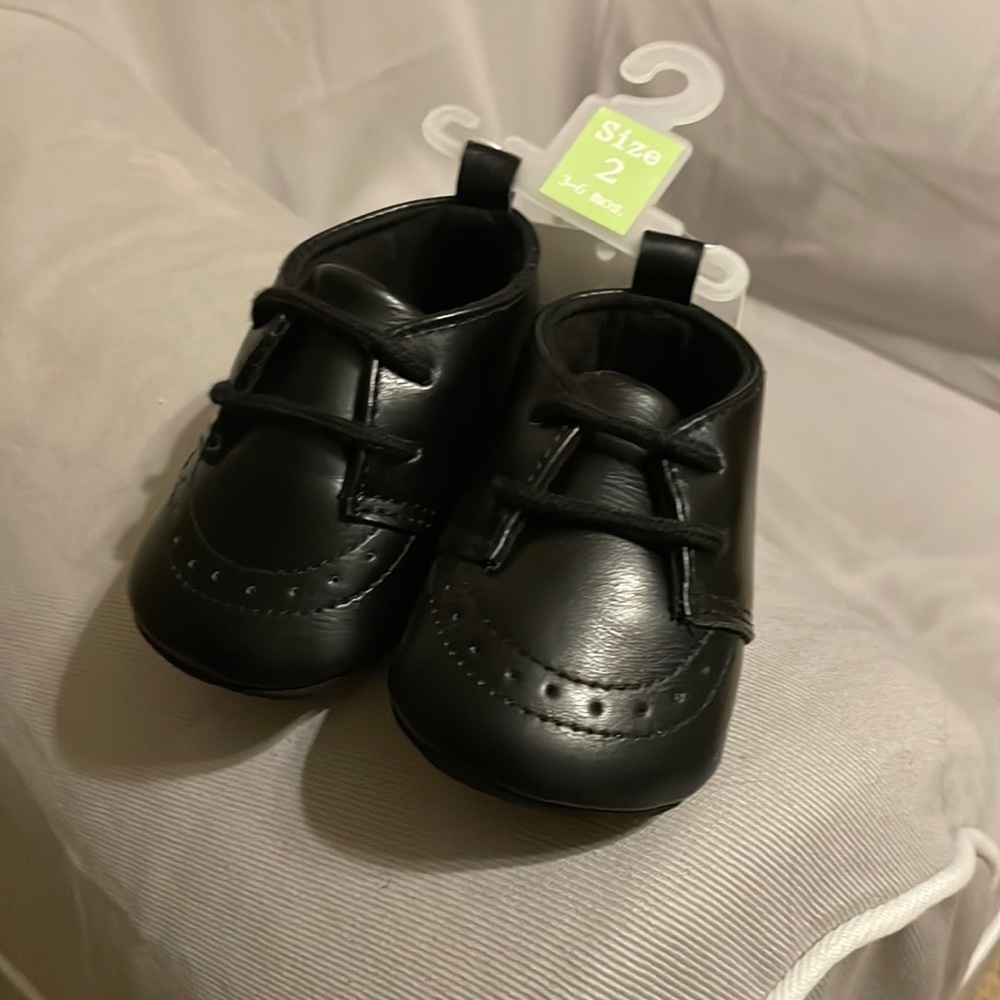 Baby Boy’s Black Leather Dress Shoes